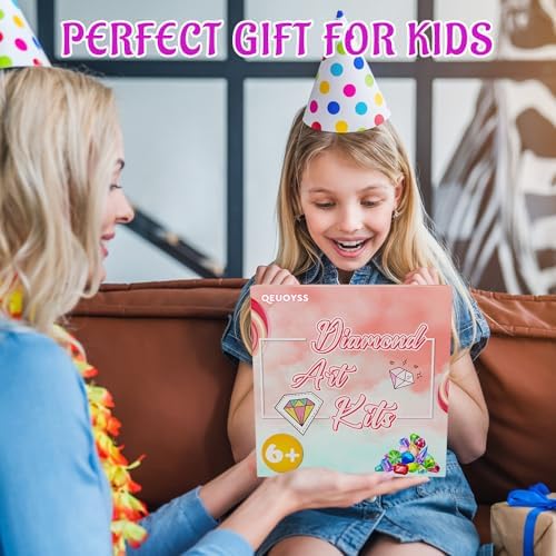 QEUOYSS Diamond Art Kit for Kids with Wooden Frame Art and Crafts for Kids Ages 6-8 -10-12 Easy to DIY Diamond Art for Kid and Adult Beginners Home Wall Decoration (Penguin) - Image 5