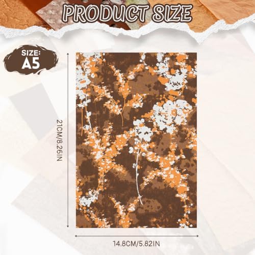 50 Sheets Brown Textured Scrapbook Paper Assorted Set - Image 2