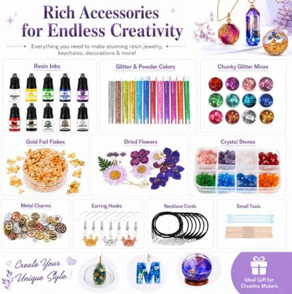 Resin Kit 3-Tier Storage Box Jewelry Making Kit with Molds - Image 3