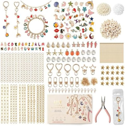 Fcoget 679 Pcs Keychain Making Kit, DIY Craft Bag Charms Supplie kit by FcogetHigh-EndHairScissors