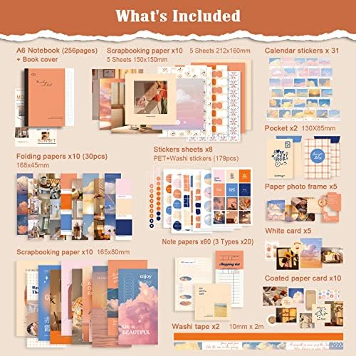 Scrapbooking Supplies Kit, Aesthetic Junk Journal Supplies, Scrapbook Kit - Image 4