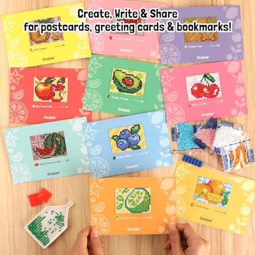 Grabie Mini Diamond Painting Cards Kit, 10 Pack Square Drill, Fresh Picking - Image 5