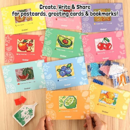 Grabie Mini Diamond Painting Cards Kit, 10 Pack Square Drill, Fresh Picking - Image 5