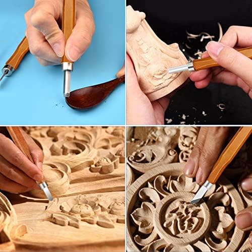 VIBRATITE Wood Carving Kit, 19 PCS Wood Carving Tools for Beginners - Image 6