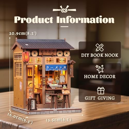 Fsolis Japanese Book Nook Kit - DIY Miniature House Kit (Morita-Ya Ramen) - Image 2