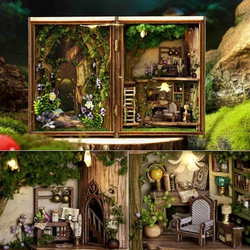 DIY Miniature House Kit with Furniture, Opened & Closed Mini Cube Dollhouse - Image 5