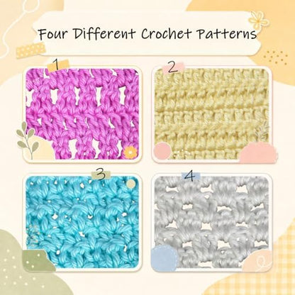 zwzxd Beginner Crochet Kit: Cotton Thread, Hooks & DIY Dishcloth Tutorial （BRT Rainbow Candy） - Image 7