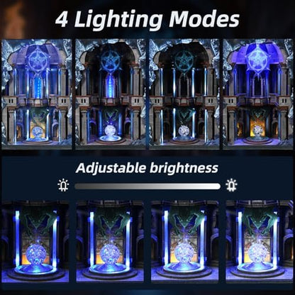MiniCity Circle of Magic Book Nook Kit, DIY 3D Bookshelf Insert with LED - Image 2