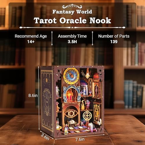 VORATHIS Book Nook Kit, DIY Miniature House for Adults (Mystical Tarot) - Image 2