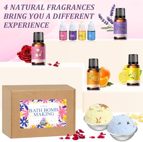 Bath Bomb Making Kit- DIY Bath Bomb Set for Kids Adults, Make Your Own Spa Kit, Shower Craft Kits with Bath Bomb Molds, Press, Spa Craft Kits, Bath Bombs Making Supplies Gifts for Girls Women - Image 5