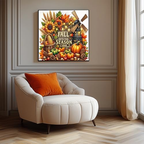 AIBOERL Paint by Numbers Kit for Adults Beginner,Fall Pumpkin, 12X16In - Image 4