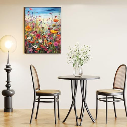 Wlid Flowers Paint by Number Adult-Paint by Numbers Flowers,Canvas Painting by Numbers for Adults Flower,Oil Painting by Numbers for Adults for Gifts and Home Wall Decor(With Gifts Box)16x20inch - Image 2