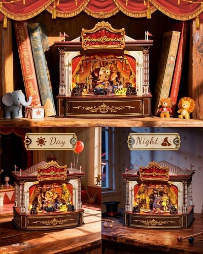 CUTEBEE 3D Wooden Puzzles with Music Box,Miniature House Kit, 413 Pcs - Image 4