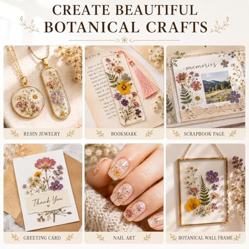 Rumexeng Flower Press Keychain, Portable Botanical Preservation Kit, Bluets - Image 6