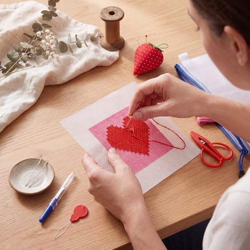 XunYee Needlepoint Canvas Kit, Heart - Image 5