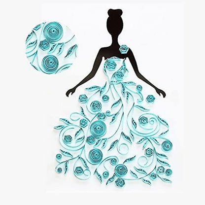 Woohome 48 PCS Paper Quilling Kit, Paper Quilling Making Drawing Design, Strips Quilling Paper and Papers Quilling Tools for Quilling Art Paper DIY Drawing Handcraft Handmade, Home Decoration - Image 3
