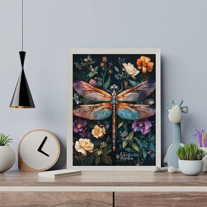 Dragonfly Paint by Numbers Kit for Adults Beginner 16x20inch(Without Frame) - Image 4