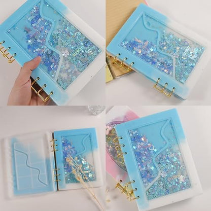 DIY Resin Shaker Journal Kit Diorama - Complete Set with Notebook Molds, Binder Refills - Image 3