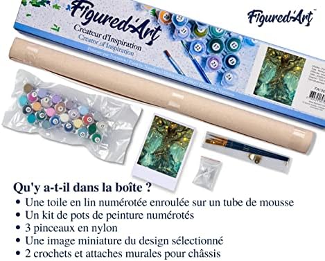 Figured'Art Paint by Numbers Kit for Adults Fairy Tree 16"x20" - Craft Art Painting DIY Kit Rolled Canvas Without Frame - Image 5