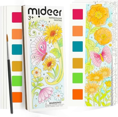 Watercolor Painting Coloring Books Pocket Watercolor Paint Bookmarks by ROOCHKD