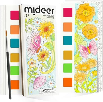 Watercolor Painting Coloring Books Pocket Watercolor Paint Bookmarks by ROOCHKD