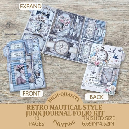 XINPOCUT Time for Spring Folio Junk Journal Kit,Folio Booklet Craft Kit, Junk Journal Kit, Scrapbooking Supplies, Journaling Decor, Mini Folio Writer Folder Project, Arts & Crafts Gifts - Image 6