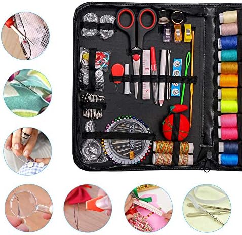 183PCS Premium Sewing Machine Kit, 38 XL Thread Spools Large Sewing Kits for Adults, College Students, Beginners, Emergency, Sewing Supplies Kit Including Professional Sewing Accessories - Image 5