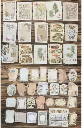 Esweny 200PCS Vintage Scrapbooking Supplies Kit for Journaling, Scrapbook Sticker Paper Pack for Junk Journal Planners Aesthetic Cottagecore Room Decor Wall Art Collage Album (Nature) - Image 5
