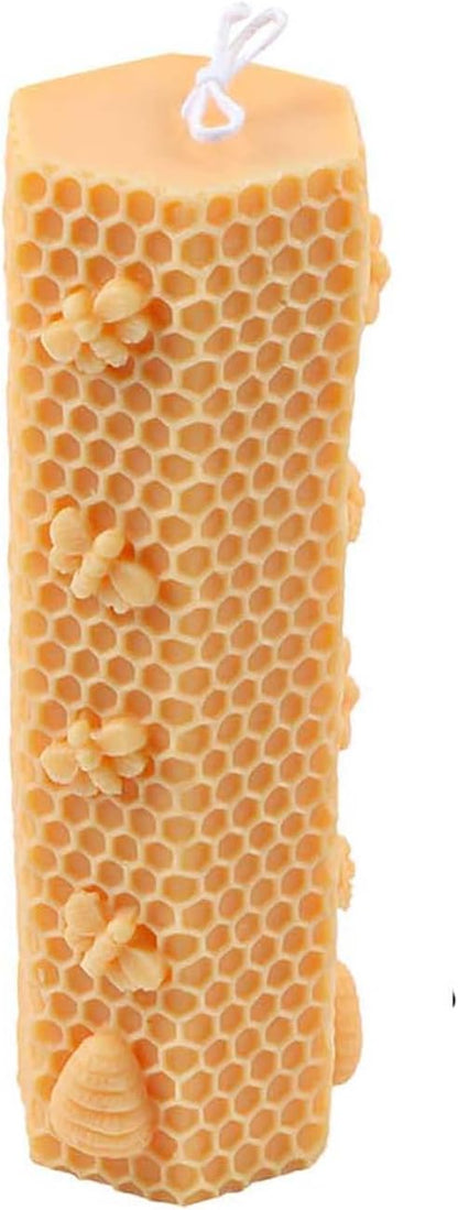 Grainrain 3D Bee Candle Molds Honeycomb Silicone Soap Mold Wax Mold Candle Making Mould (SXY034)