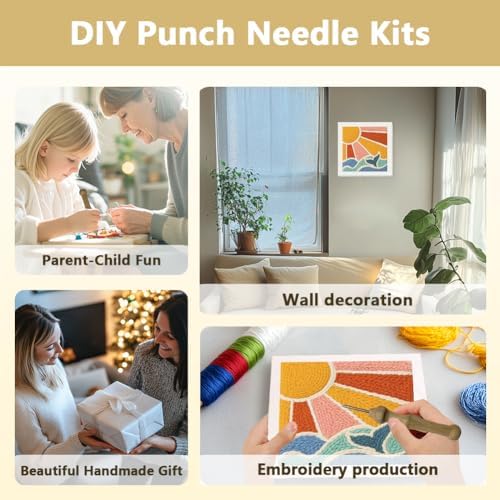 Doodlream Sun and Ocean DIY Punch Needle Embroidery Kit for Adult Beginner - Image 4