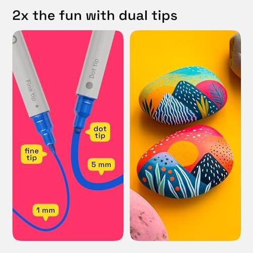 ARTISTRO Mixed Colors Dual-Tip Acrylic Paint Marker Pens - Set of 36 - Image 2