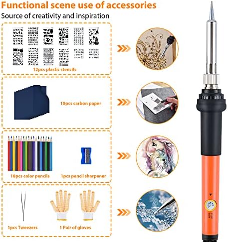 Ninonly Wood Burning Kit, 130 Pieces Wood Burning Tool - Image 2