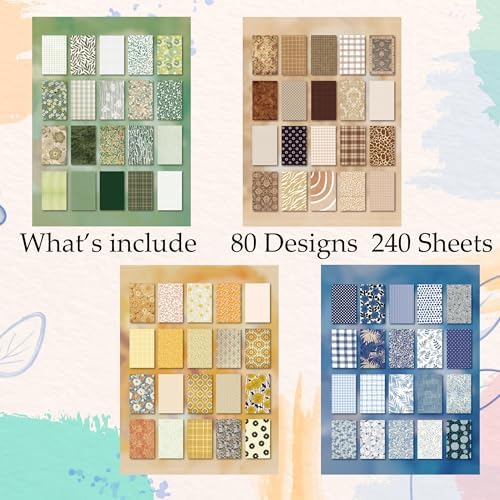 240 Sheets Vintage Scrapbook Papers Journaling Scrapbooking Supplies Kit Decorative Craft Paper for Planner, Bullet Journal Collage Card Embellishment Retro Crafts - Image 2