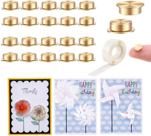 BAOFALI 20Pcs Mini Metal Rotating Bearings for DIY Handmade Crafts Paper Cards Scrapbooking DIY Greeting Cards 360°Rotation Smooth Spin Mechanism Spinner for Jewelry Making Nail Decoration by BAOFALI