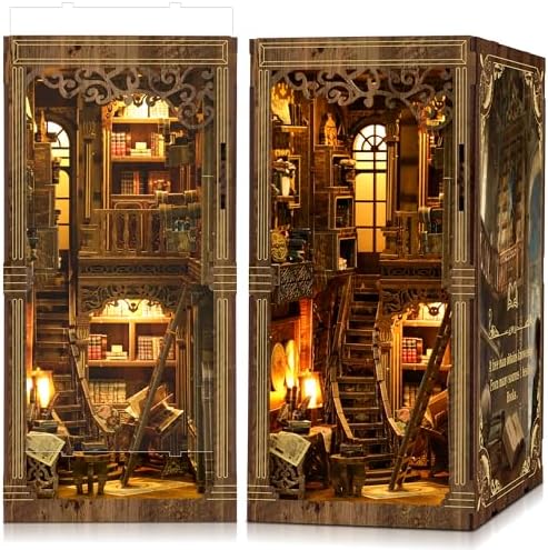 SUNNINO Book Nook Kit - DIY Miniature House Kit with LED Lights by SUNNINO