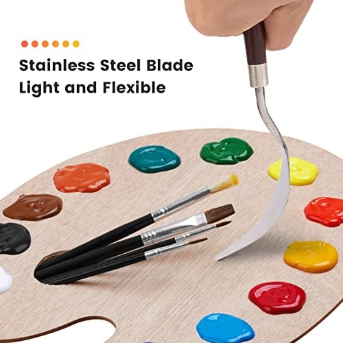 10PCS Palette Knife, Stainless Steel Painting Knife Set, Flexible Spatula Pallet Knife, Metal Artist Knives, Oil Painting Accessories Color Mixing Scraper for Oil, Canvas, Acrylic Painting By CUALORK - Image 5