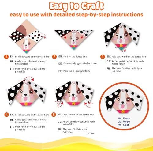 Funtopia Origami Kit for Kids Ages 5-8 8-12, 260 Sheets Origami Paper - Image 5