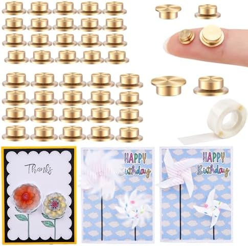 40PCS Mini Metal Rotating Bearings for DIY Handmade Crafts Paper Cards Scrapbooking DIY Greeting Cards 360°Rotation Smooth Spin Mechanism Spinner for Jewelry Making Nail Decoration(0.4inch&0.3inch) by BAOFALI