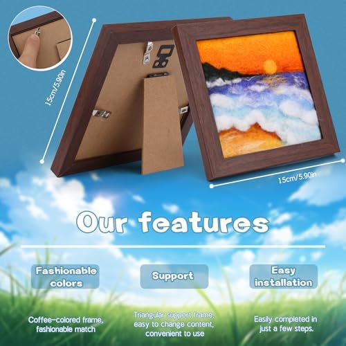 QMNNMA Needle Felting Kits for Beginners, Needle Felt Painting Kit, Wool Felting Kit with Picture Frame, Foam Pad, Felt Cloth, and Instructions, Used for Home Decoration, Art Craft - Image 3