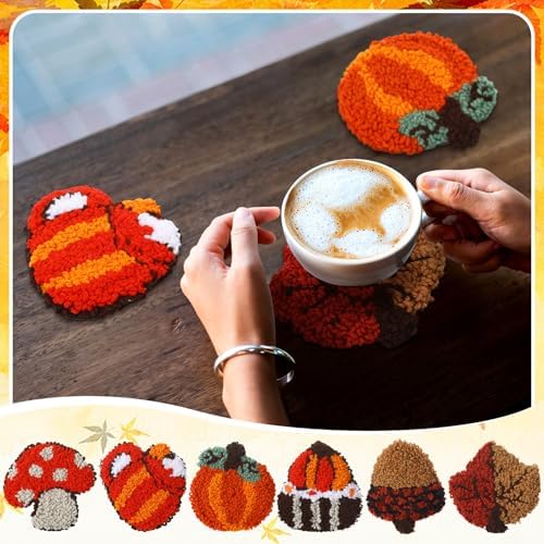 Mindsoft Fall Punch Needle Coaster Kits for Adult Beginner - Image 6