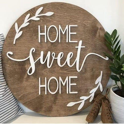 JAJADO Silk Screen Stencils Home Sweet Home Adhesive Stencils Reusable Chalk Mesh Transfers Screen Printing Stencils for Painting on Wood, T-Shirt, Front Porch Sign, DIY Home Christmas Decoration - Image 3