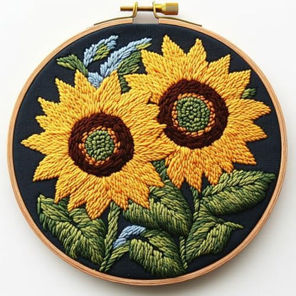Punch Needle Kits for Beginners Sunflowers 20x20cm-2 by Unknown