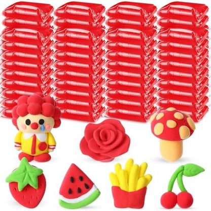 VioraWhite 72 Pcs 38oz Air Dry Clay Bulk Modeling Clay,Red by VioraWhite