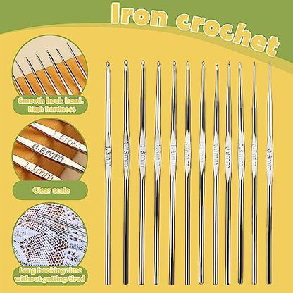 IMZAY Crochet Hooks Set, 54Pack Crochet Needles Set Ergonomic Crochet Hooks - Image 4