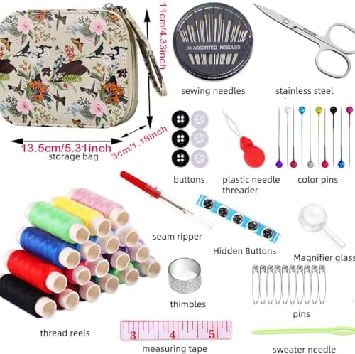 Travel Basic Hand Sewing Kit for Adults with Sewing Thread - Image 2