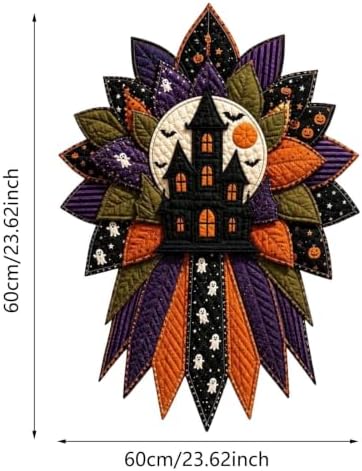 Loyilat 2026 New DIY Quilted Halloween Pumpkin Door Hanger Kit 60cm - Image 5