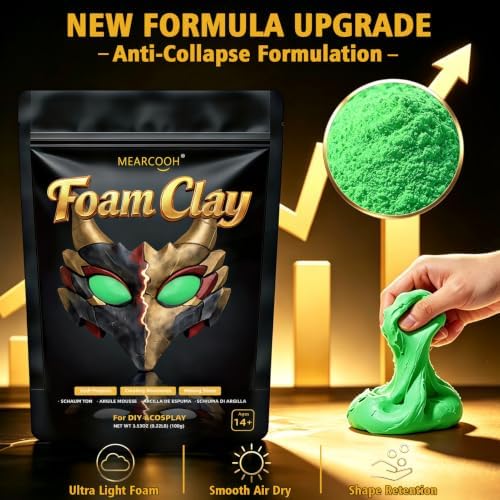 MEARCOOH Modeling air Dry Foam Clay Green Cosplay Magic Clay 100g (3.53oz) - Image 3