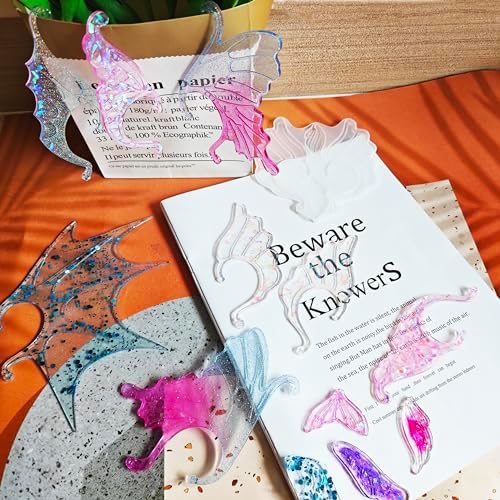 5 Set Earrings Silicone Resin Mold Ear Loop Butterfly Shaped Epoxy Silicone Casting Molds Hoops for Rings Jewelry Ornament Earring Eardrop Hooks, 3D DIY Making Women Earrings Decor Crafts - Image 5