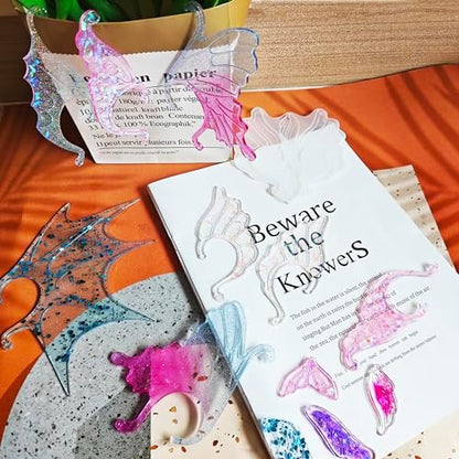 5 Set Earrings Silicone Resin Mold Ear Loop Butterfly Shaped Epoxy Silicone Casting Molds Hoops for Rings Jewelry Ornament Earring Eardrop Hooks, 3D DIY Making Women Earrings Decor Crafts - Image 5