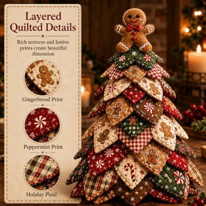 2026 New Christmas & Halloween DIY Quilted Fabric Tree Kit, 3D Layered Sewing Craft Set for Beginners, Christmas Tree Quilt Kit, Handmade Tabletop Holiday Decor, Gift for Craft Lover - Image 5